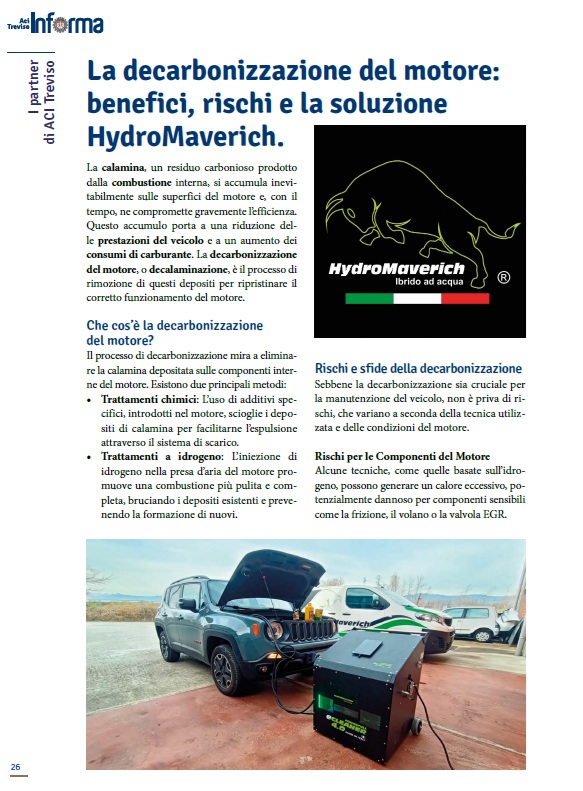 Ecco la lista completa delle keyword, ottimizzata per un articolo su ACI Informa, pronta da copiare e incollare: Hydromaverich Decarbonizzazione motore Pulizia motore a idrogeno Pulizia FAP Rigenerazione filtro antiparticolato Riduzione emissioni inquinanti Risparmio carburante Manutenzione auto Pulizia iniettori Valvola EGR Tecnologia ossidrogeno Aumento prestazioni motore Revisione auto prova fumi Trattamento ecologico motore Soluzioni manutenzione ACI